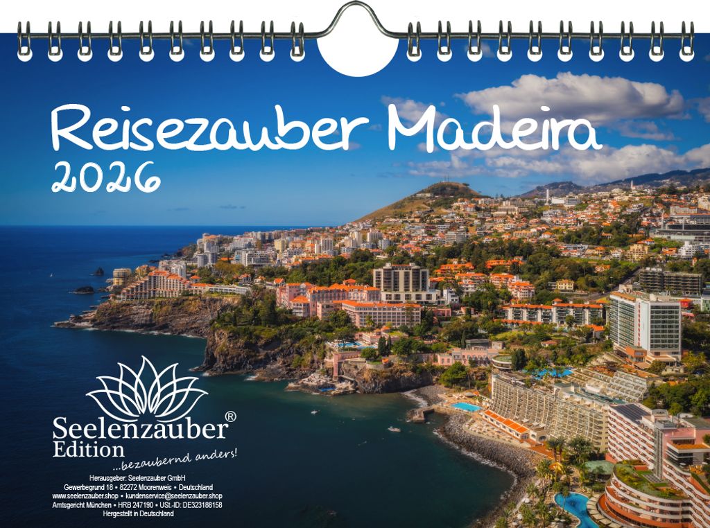 Reisezauber Madeira DIN A5 Kalender für 2026  Reise Urlaub Produktbild 