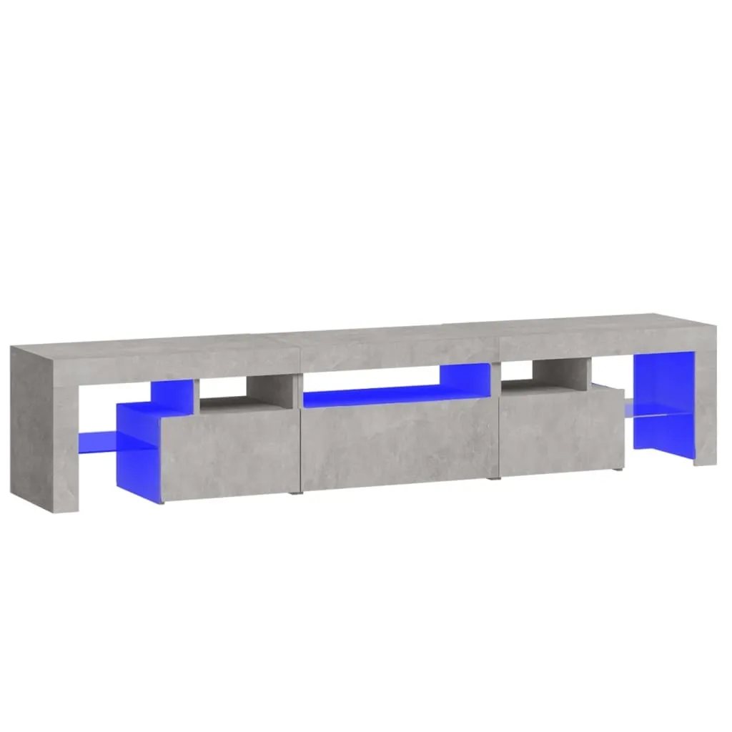 Grande Mobile Porta TV 200 cm Grigio Cemento LED - Qualità e Prezzo - 1