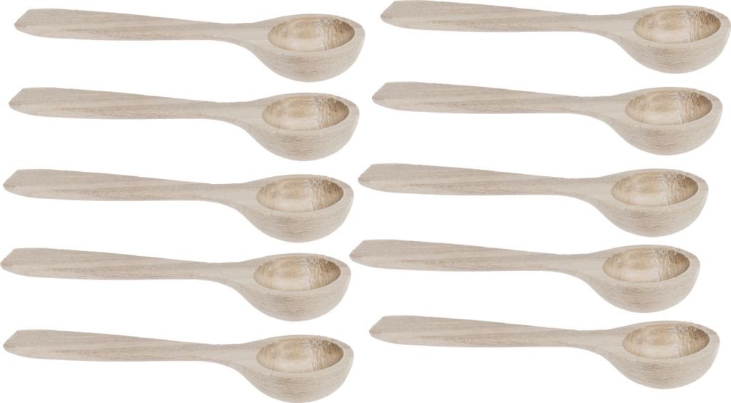 Holzlöffel 8 cm Salz-Zucker-Kugel 10 Stück