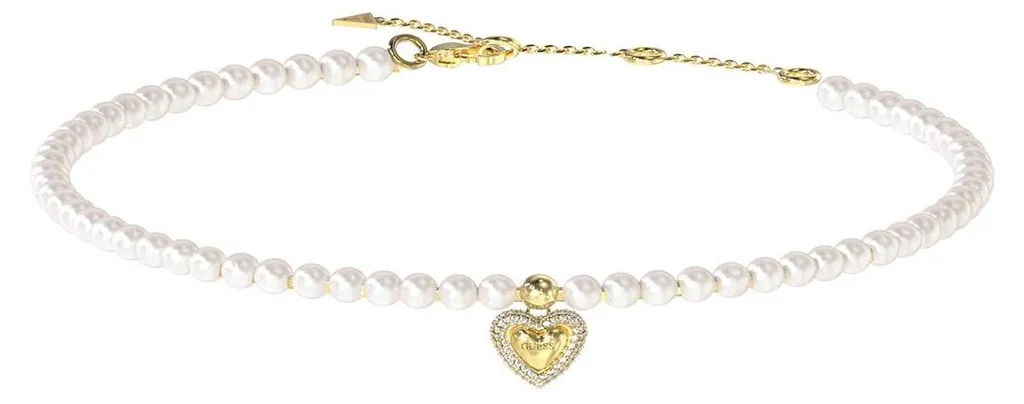 Bracelet femme Guess JUBN06090JWYGT-U Blanc en acier doré brillant