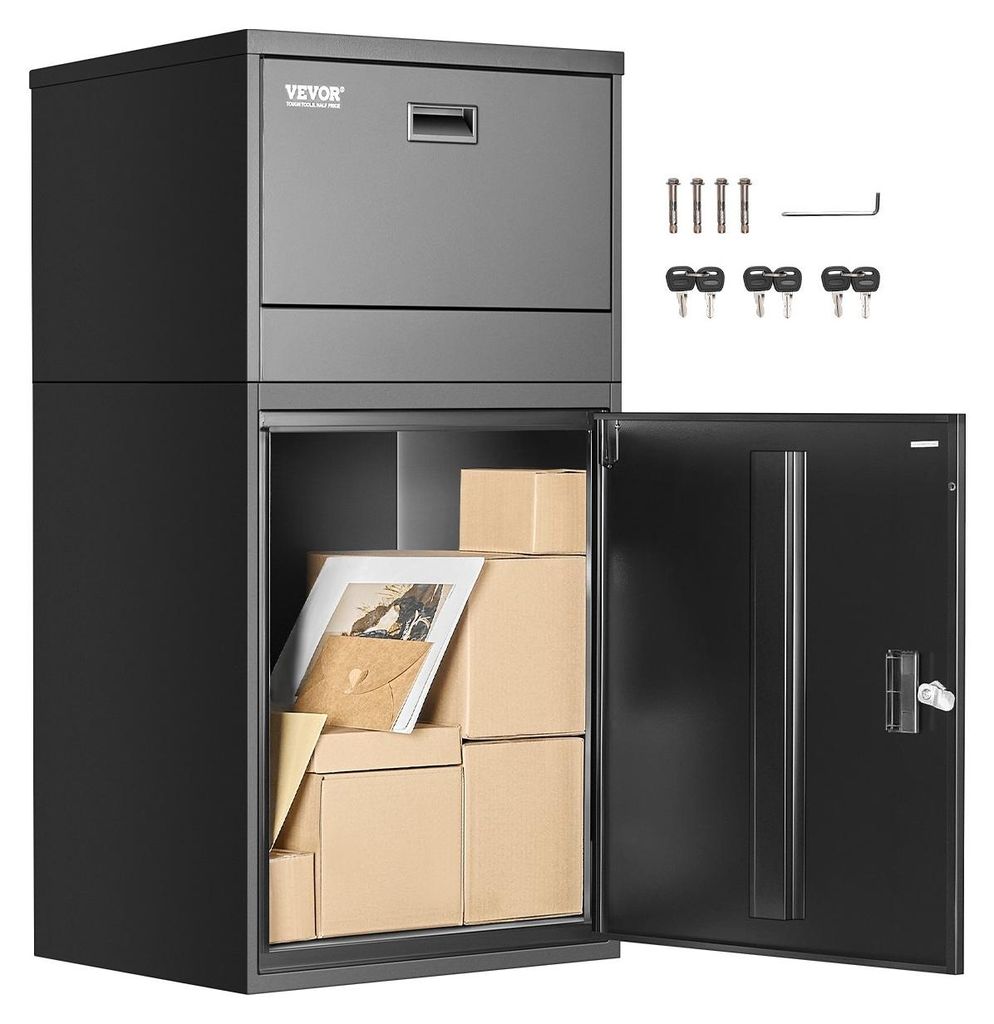 VEVOR schránka na balíky 500 x 398 x 980 mm, uzamykateľná Obrázok produktu 