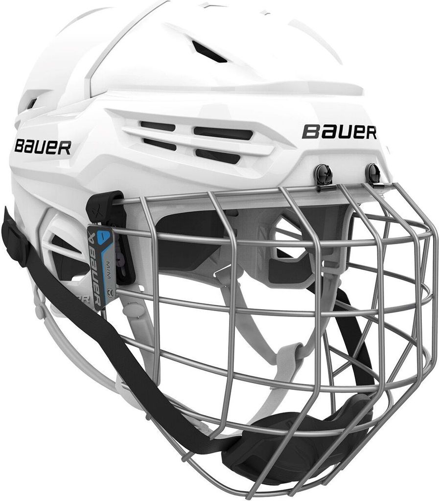 Helm Bauer Combo (mit Gitter) RE-AKT 55 weiss M