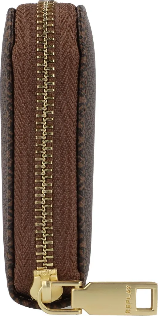 Portefeuille Zippé REPLAY Marron Cocoa et Black avec Multi-Rangements