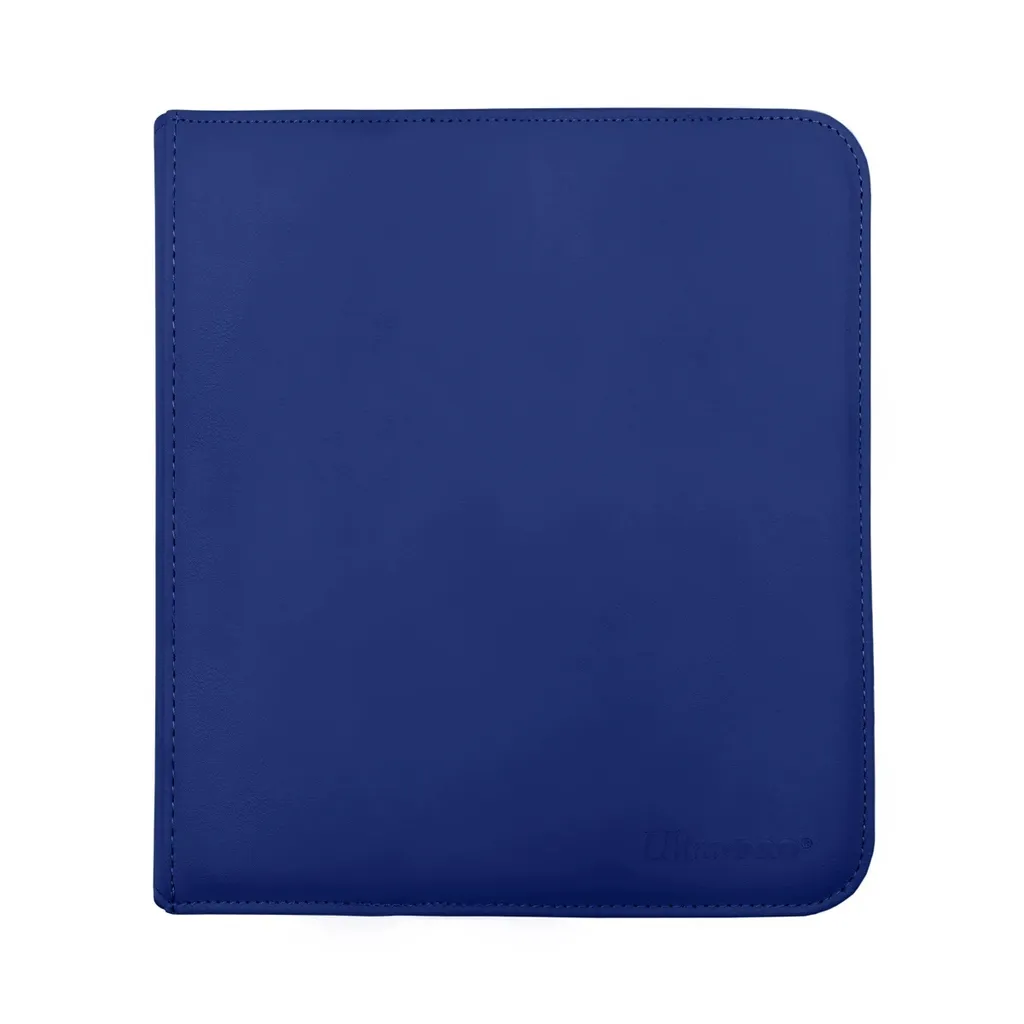Portfolio Range-Cartes 12 Poches avec Zip Bleu pour Cartes de Jeu