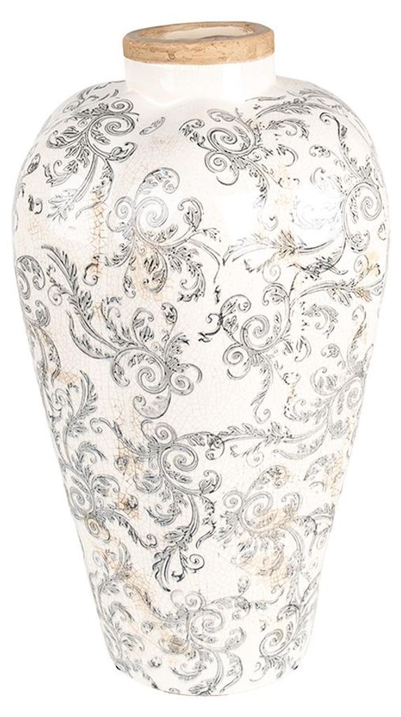 Vaso Clayre & Eef Ø 24x40 cm Fiori in Vetroceramica grigio Immagine del prodotto 