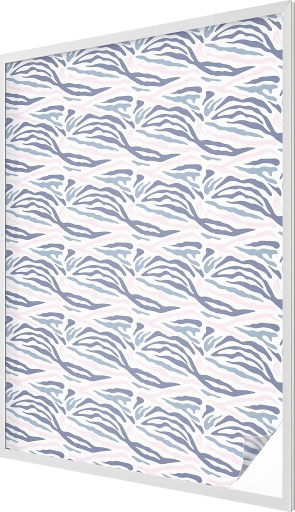 Buntglas Fensterfolie – 146x100 cm – Stained-Glass Design – blickdichte dekorative Sichtschutzfolie – selbstklebend, UV-Schutz – Zebra-Mu...