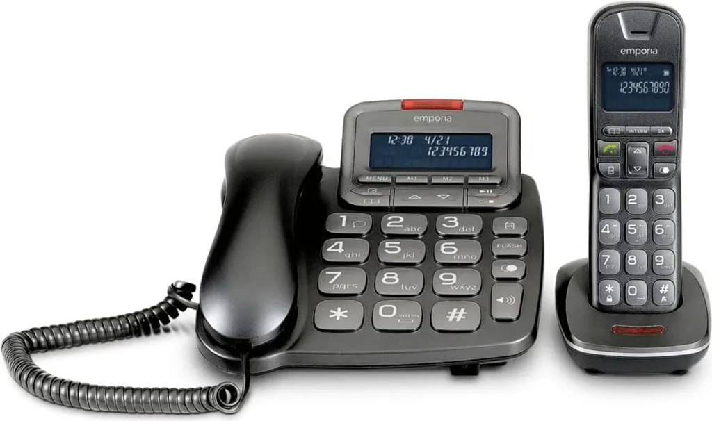 Téléphone Fixe Senior Grosses Touches avec Répondeur - Emporia TH21ABB