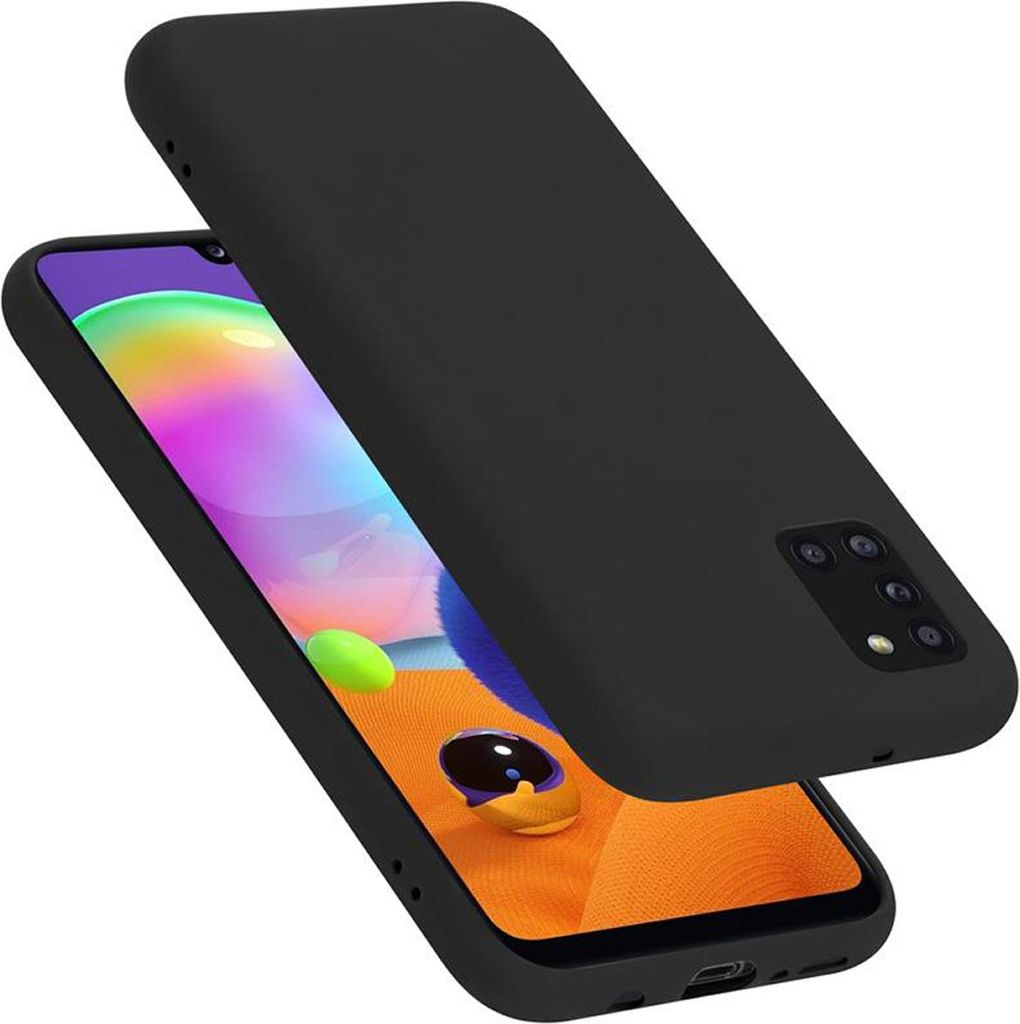 Cadorabo Schutzhülle für Samsung Galaxy A31 Hülle in Schwarz Handyhülle Case Cover TPU Etui