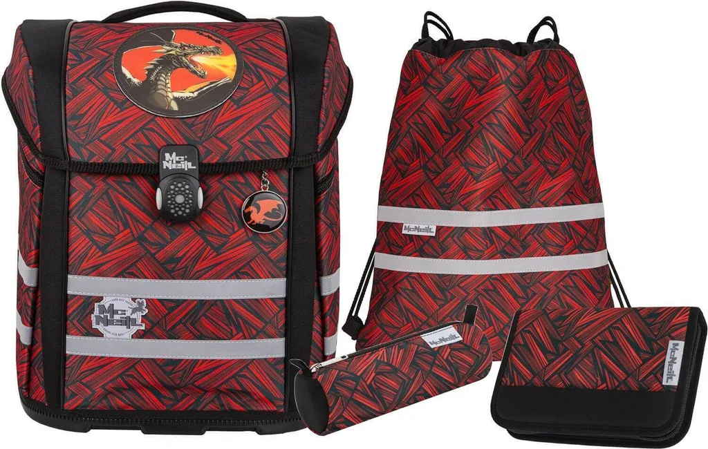 Cartable ergonomique McNeill Ergo Perfecto, ensemble scolaire complet