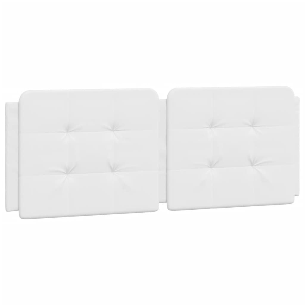 vidaXL Vankúš na čelo postele "Zadar" biely 140 cm Imitácia Obrázok produktu 