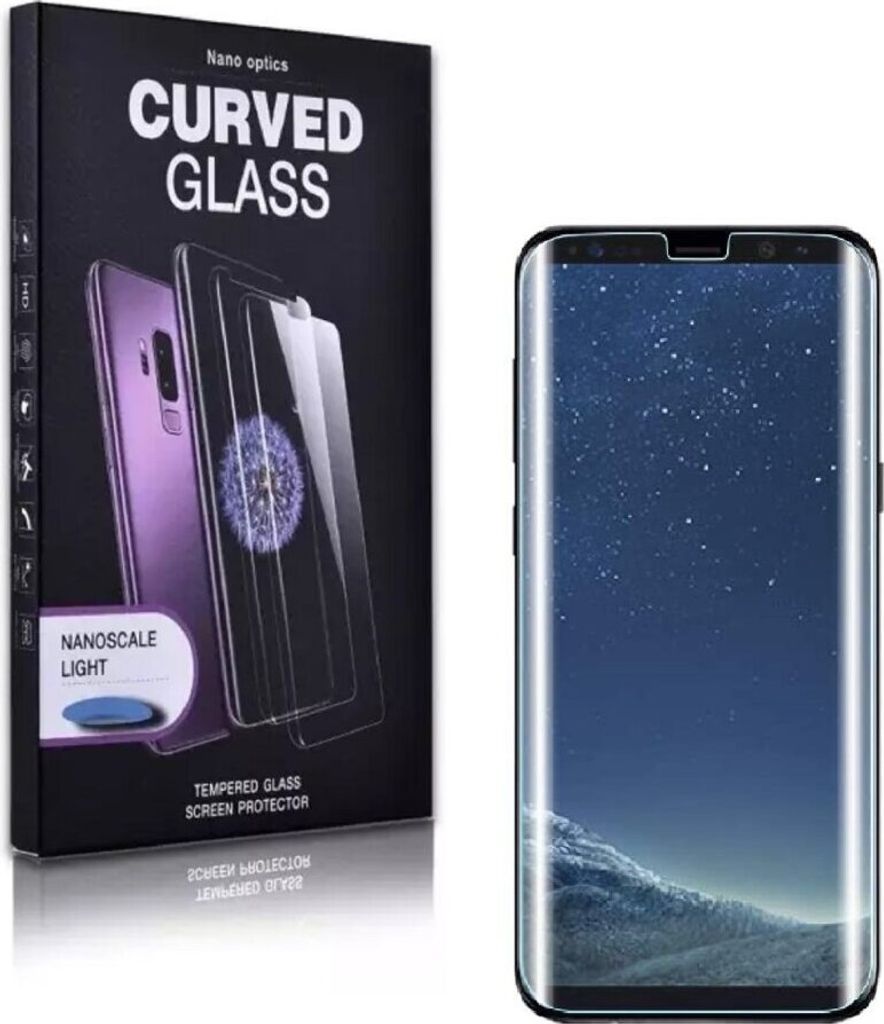 1x 9H Hartglas für Samsung Galaxy S8 FULL UV Liquid Panzerfolie Displayschutz KLAR Panzerglas Schutzglas