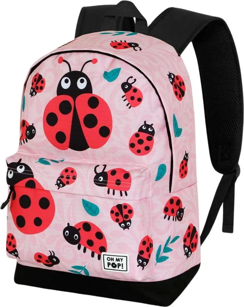 Zaino scuola a uno scomparto Oh My Pop! Coccinelle Rosa 31x44x18 cm