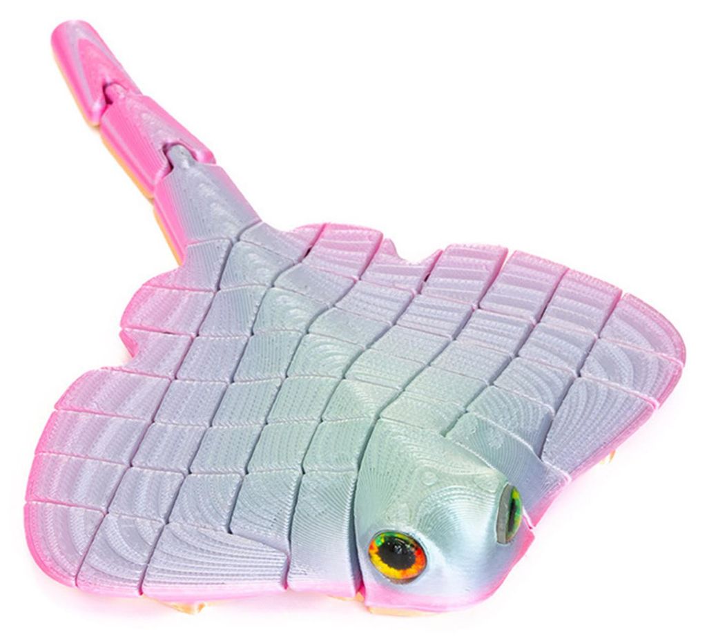 3D-gedruckte Fledermausfisch-Figur, Sammlerstück, Meerestiermodell für Kinder und Erwachsene, Dekoration für Zuhause, Büro und Schreibtisch