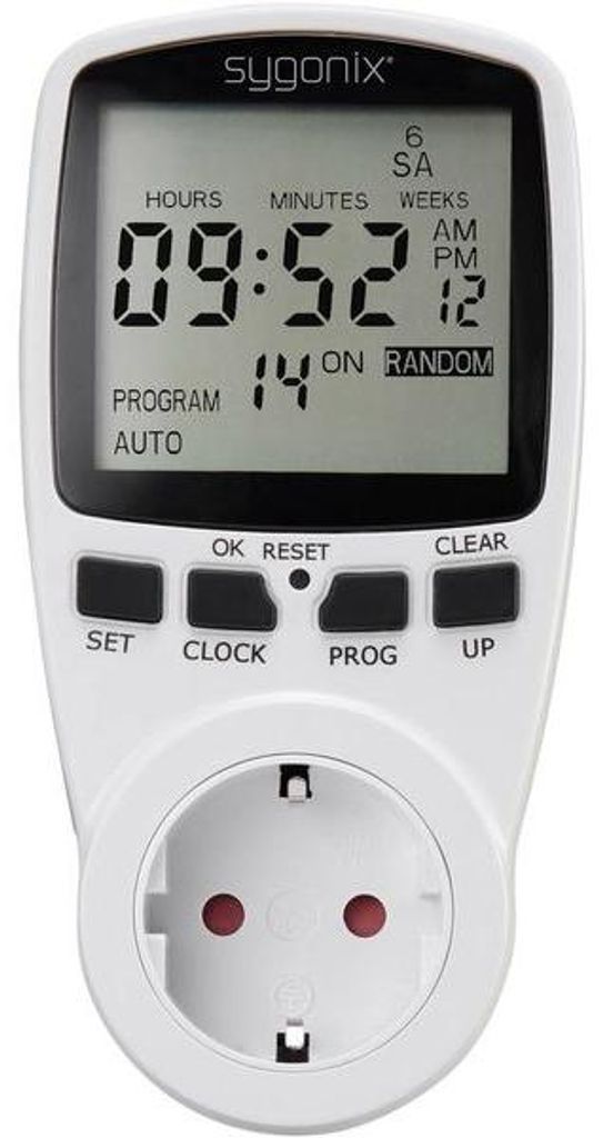 Sygonix 1625525 Digitálny zásuvkový časovač, týždenný Obrázok produktu 