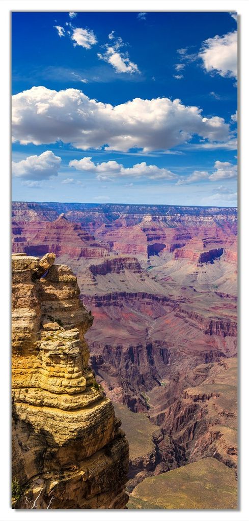Wallario selbstklebende Türtapete 100 x 220 cm - Felsenschlucht im Grand Canyon Park Arizona - Abwischbar, rückstandsfrei zu entfernen