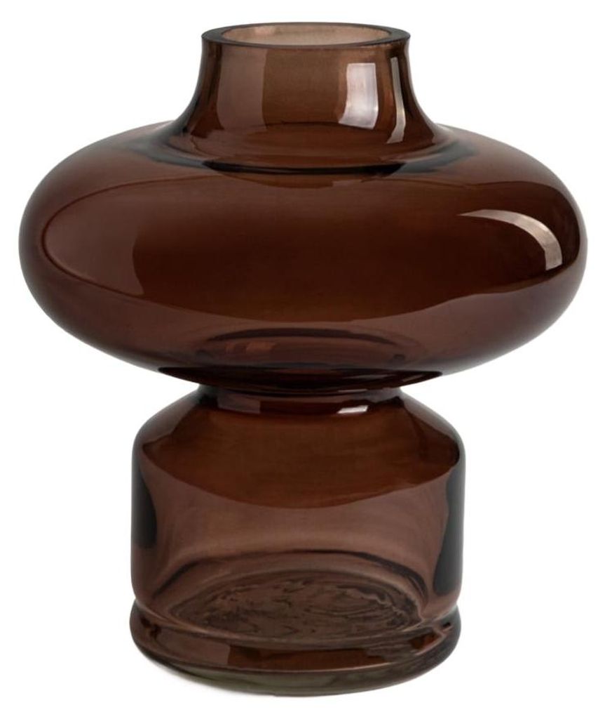 HOMLA Glasvase LUNNEL, braun, 19,3 × 21 cm Produktbild 