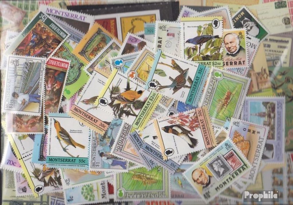 Briefmarken Montserrat 500 verschiedene Marken Produktbild 