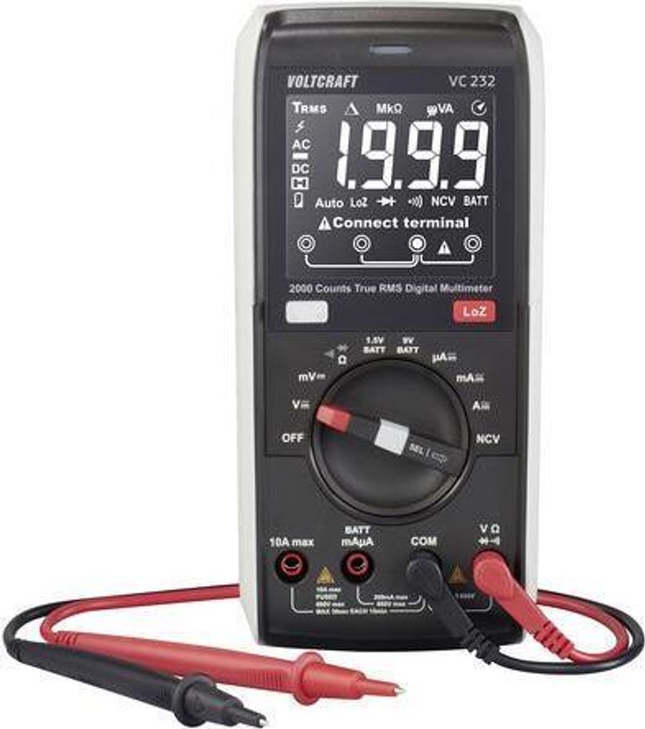 VOLTCRAFT VC232 Hand-Multimeter digital True RMS LoZ CAT Produktbild 