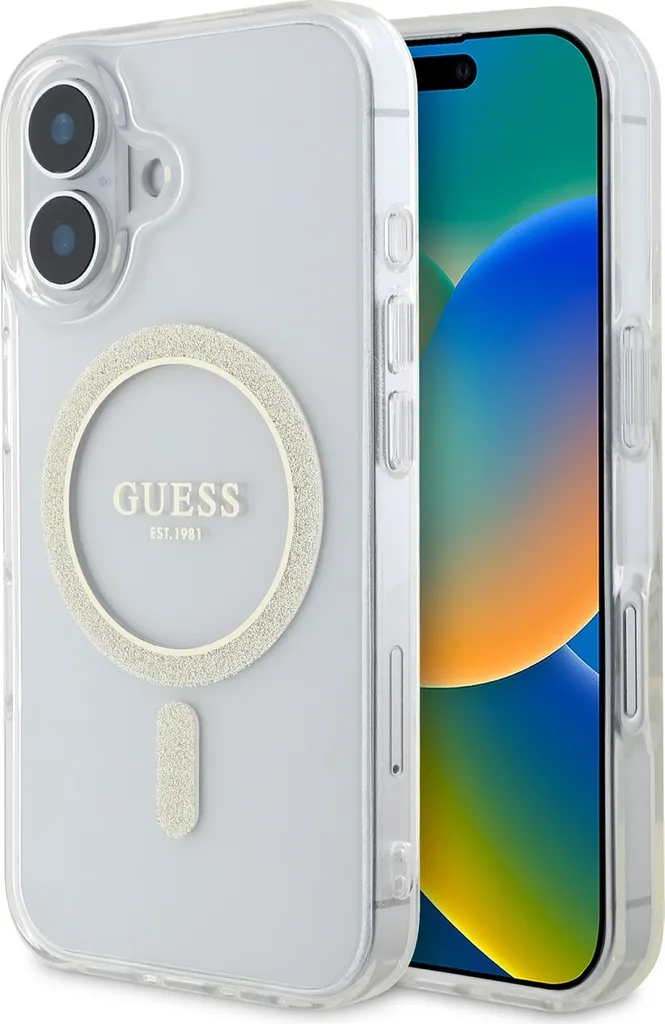 Cover iPhone 16 Guess Glitter Circle MagSafe - Glamour & Protezione