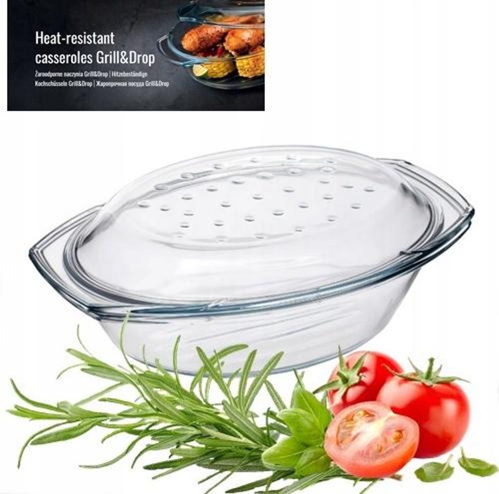 GRILL DROPP Auflaufform mit Backdeckel 2,9l Produktbild 