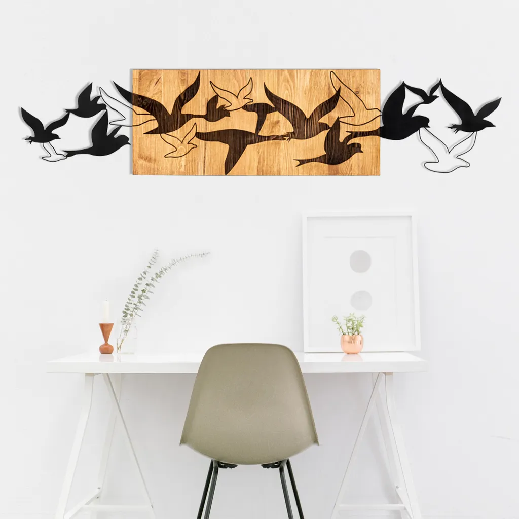 Decorazione da Parete Wallity Albatros Legno Nero 111x25 cm Luxury - 3