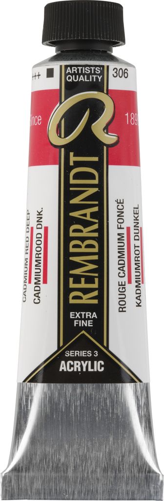 Rembrandt Acrylfarbe Tube 40 ml Kadmiumrot Dunkel 306