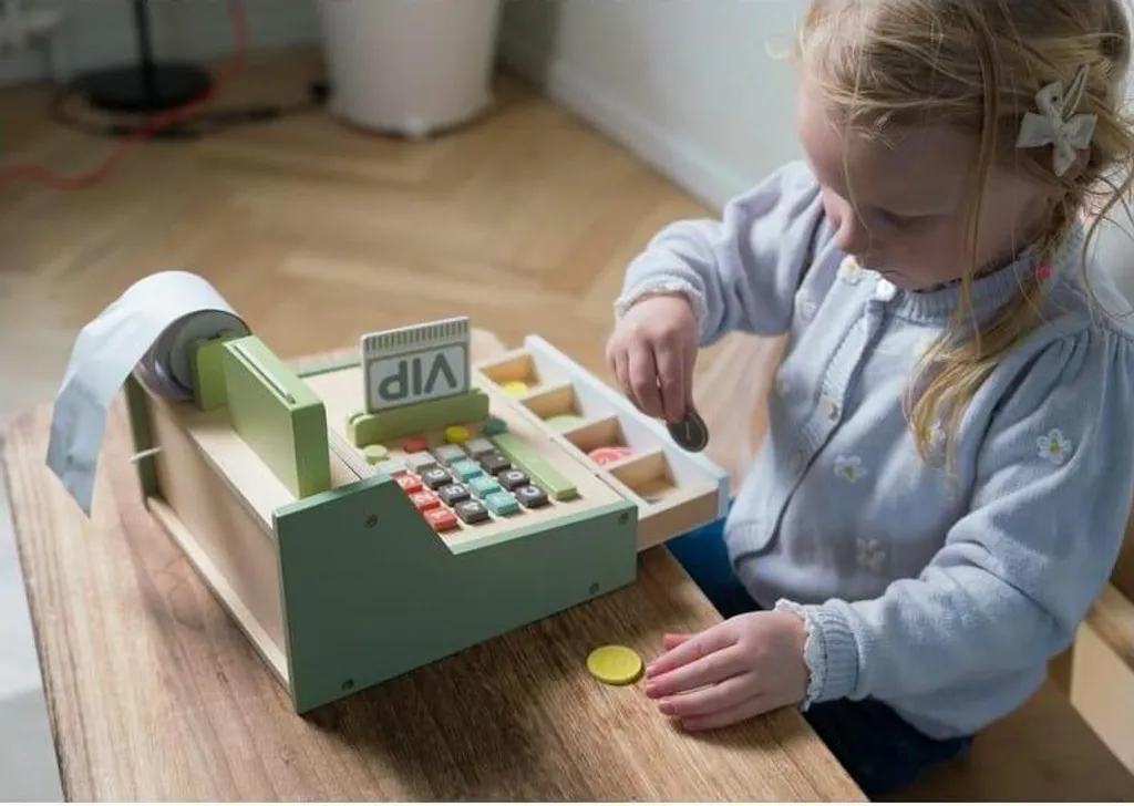 Caisse enregistreuse avec accessoires Dantoy - Jeu d'imitation durable - 16