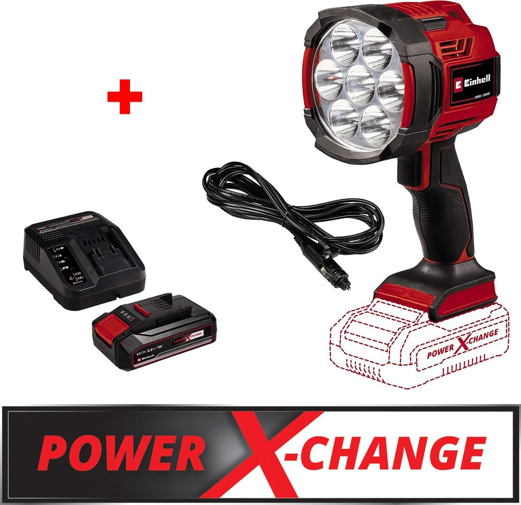 Einhell Akku Lampe TE-CL 18/2500 LiAC solo inkl. 2,5 Ah Produktbild 