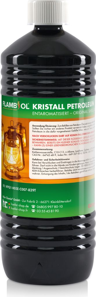 1 L FLAMBIOL Petroleum Heizöl in Flaschen