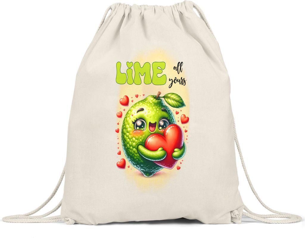 Lime All Yours Turnbeutel Limette Liebe Niedlich Produktbild 