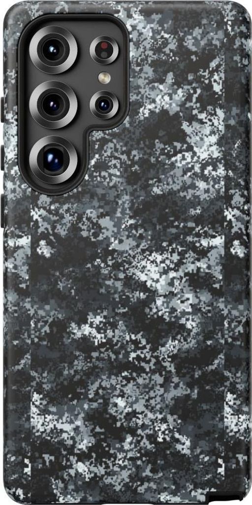 Digitales Grau-Camouflage – Hülle Kompatibel mit Samsung Galaxy S25 Ultra