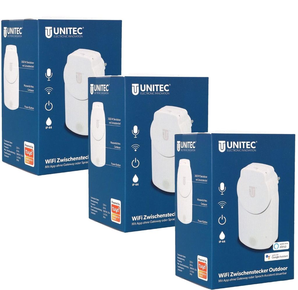 3x WiFi Zwischenstecker Outdoor IP44 Produktbild 