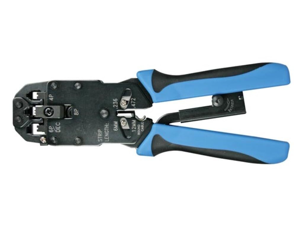 Toolland Professionelles Crimpwerkzeug für modulare Steckverbinder, für RJ45, RJ11 und mehr