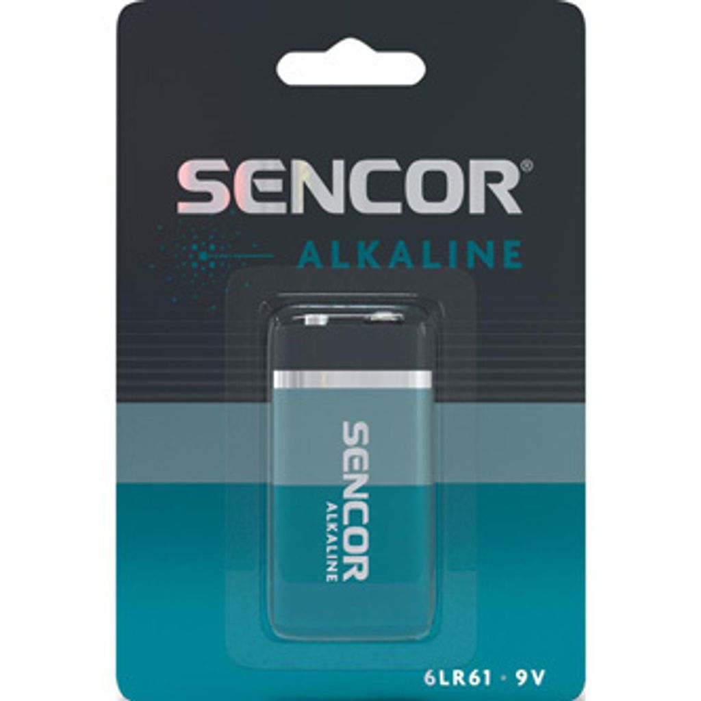 Alkalibatterie, 6LR61, 6LR61, 9V, Sencor, Blister, 1-Pack