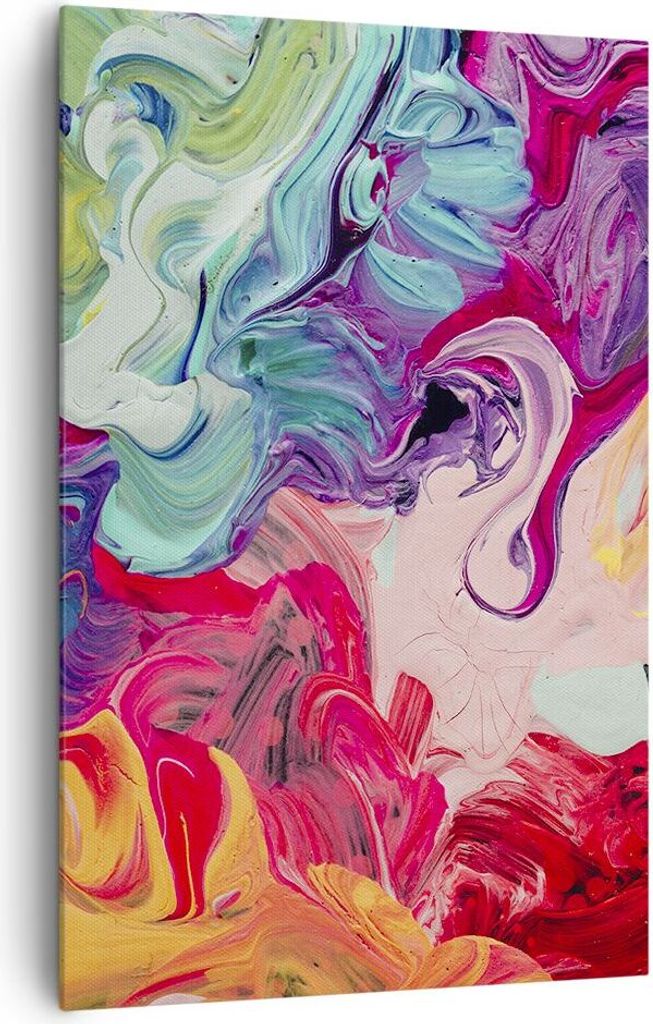 Bild auf Leinwand - Leinwandbild - Einteilig - Abstraktion modern - 80x120cm - Wand Bild - Wanddeko - Wandbilder - Leinwanddruck - Wanddekoration -...