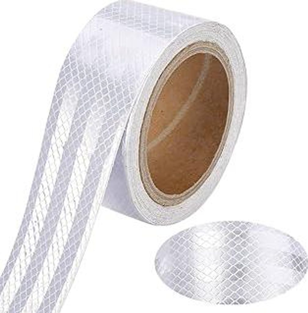 Reflektierendes Klebeband 10m X 5cm Selbstklebend Reflektor Klebeband Hohe Intensität Reflektorbänder Weiß Reflektoren Aufkleber Wasserdicht Auf...