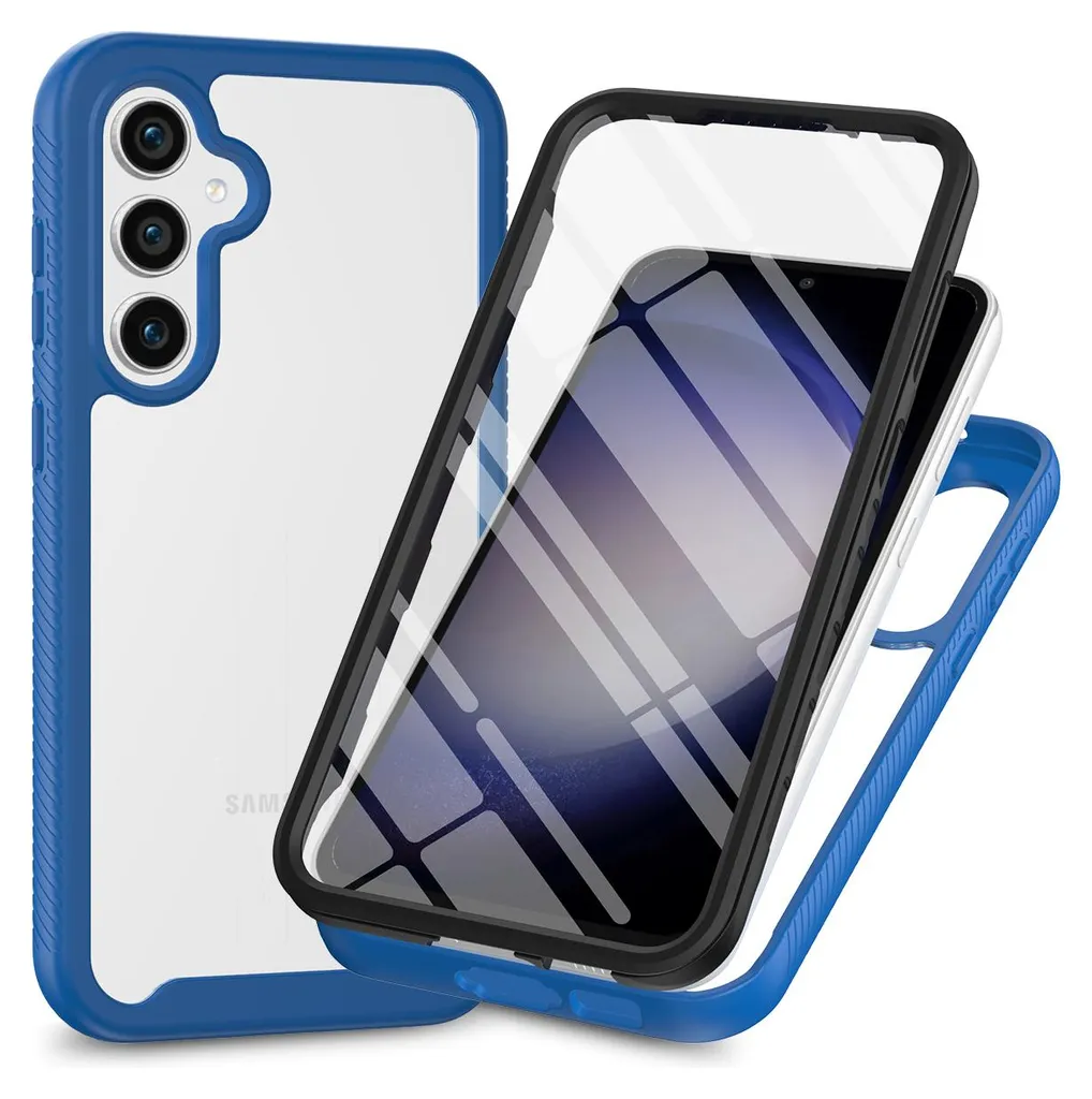Custodia Samsung S25 FE 360 Blu Scuro con Protezione Schermo | Full Body