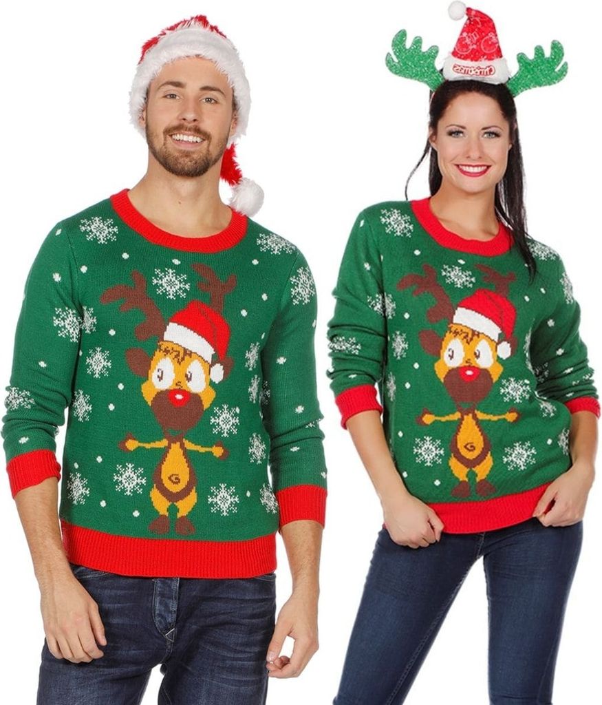 Wilbers Weihnachtspullover Rentier grün S - XXL  Produktbild 6