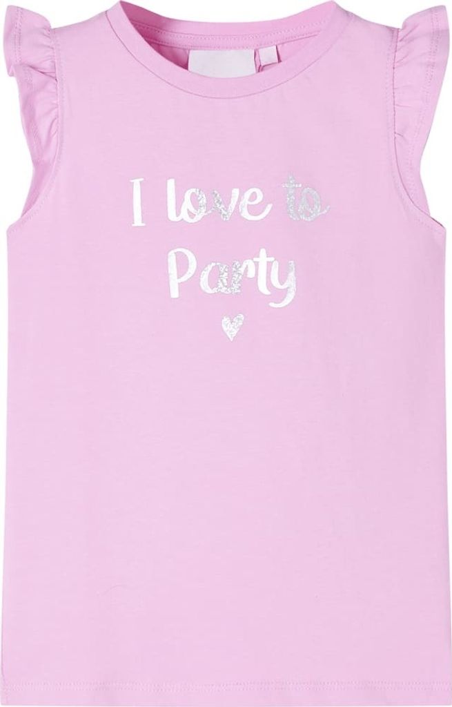 Kinder-T-Shirt mit Rüschenärmeln Lila 116 10506 Produktbild 