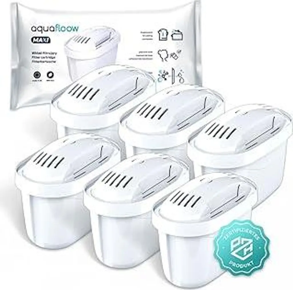 Set 6 Ricambi Aquafloow per Brita Maxtra Plus | Anti-Calcare e Cloro
