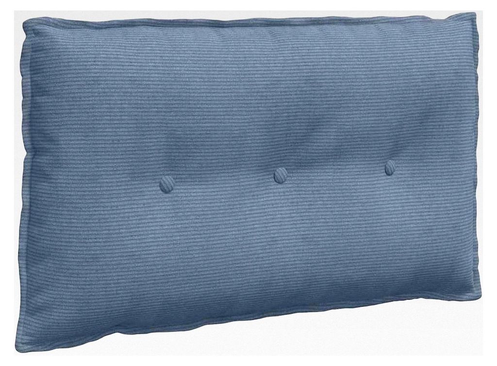 Bequemes Rückenkissen aus Cordstoff 80x50cm - Blau, Innenbereich, Polyesterfüllung
