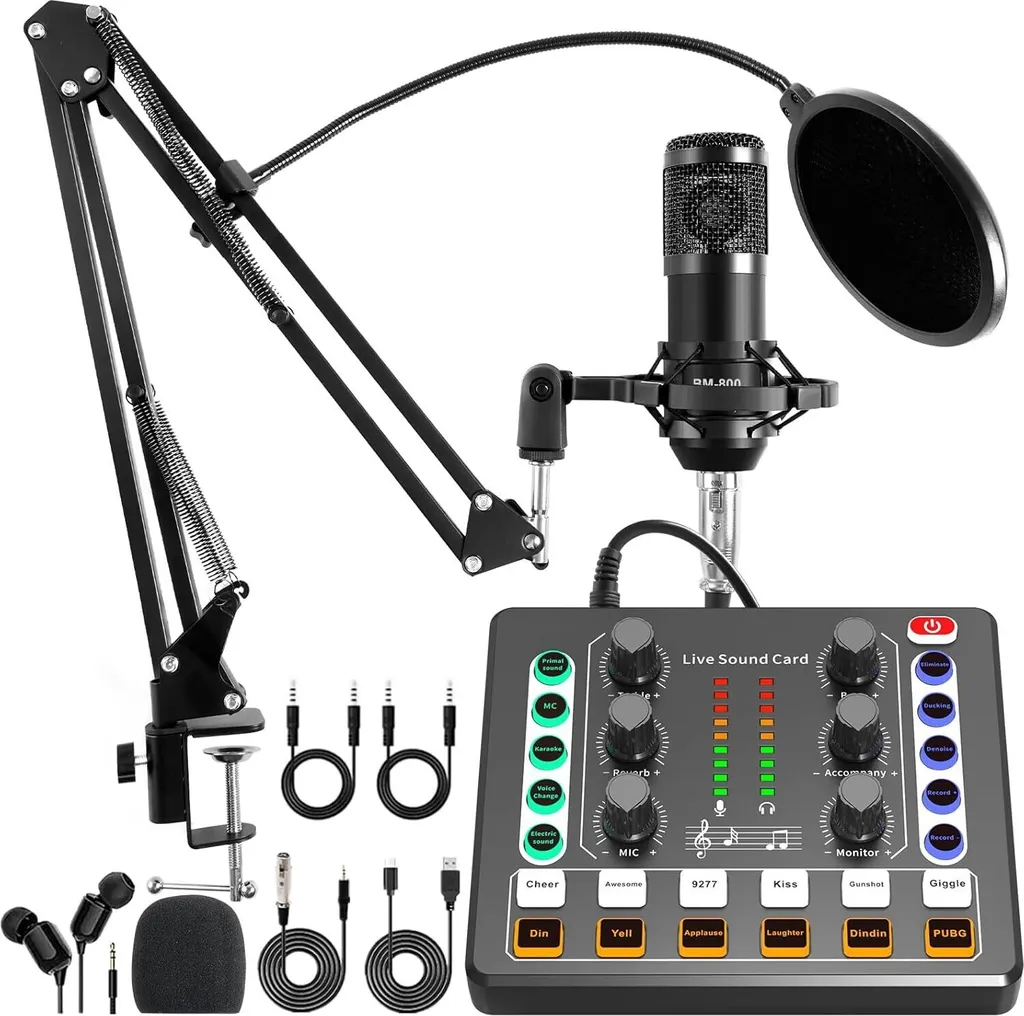 Équipement Podcast Portable : Mixeur et Micro pour YouTube et Streaming