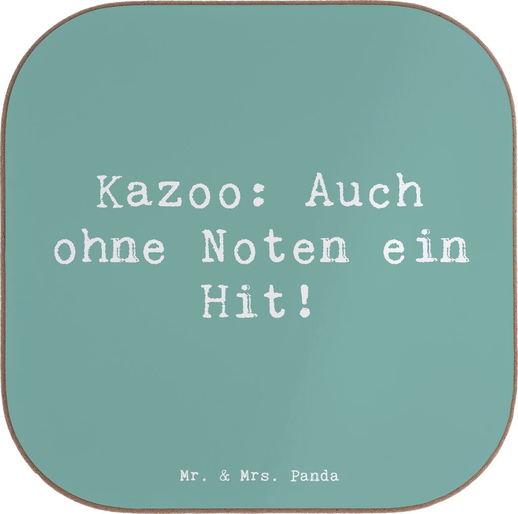 Mr. & Mrs. Panda Untersetzer Glas Spruch Kazoo Hit - Meeresbrise - Geschenk, Freunde, Musiker, Lernen, Jamsession, Gläser, Unterwegs, Musik, Musik...