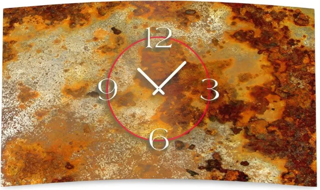 Horloge murale dixtime 3D-0283 Design Moderne Vintage Grunge Rust 60cm