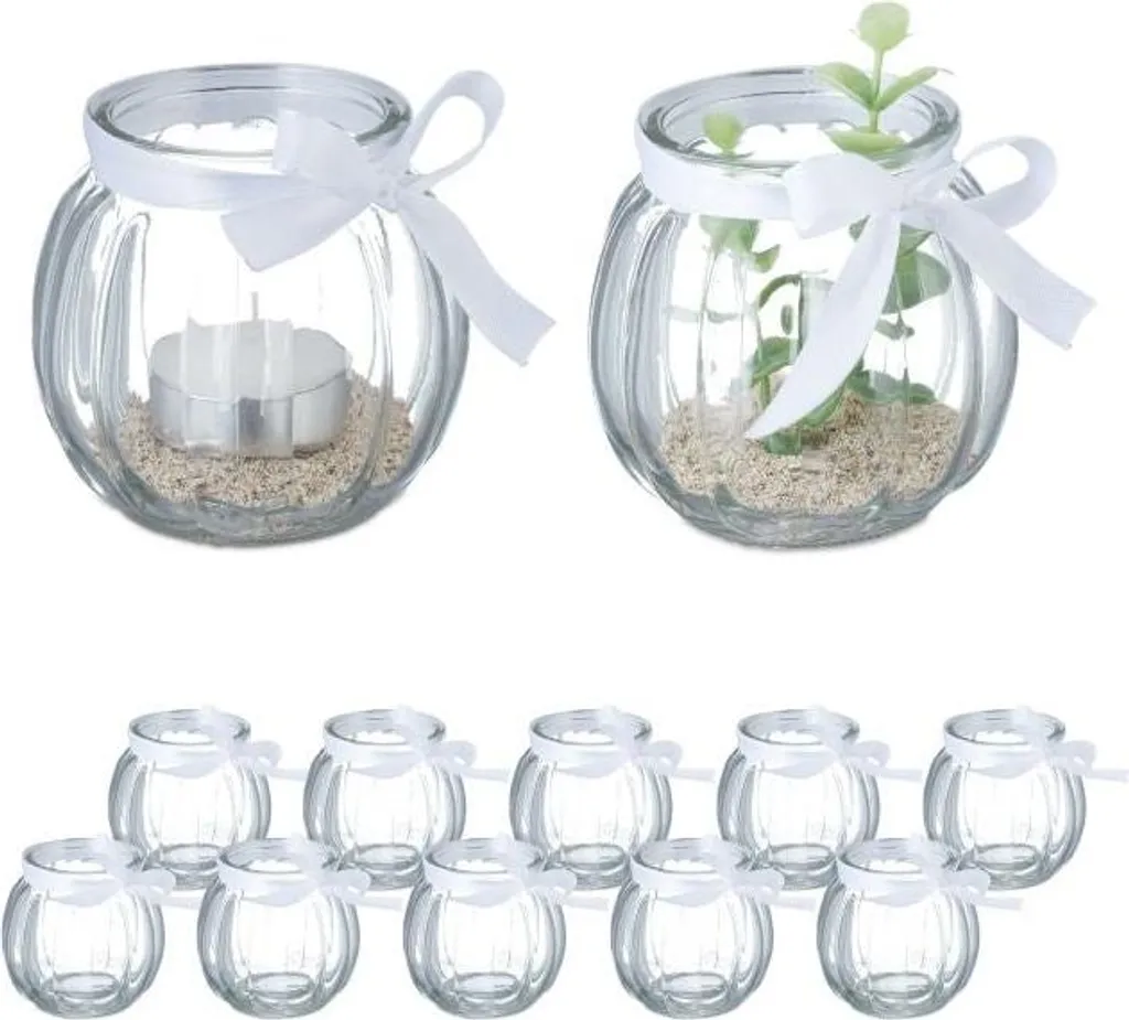 Lampes à vent transparentes résistantes à la chaleur pack de 12 pièces