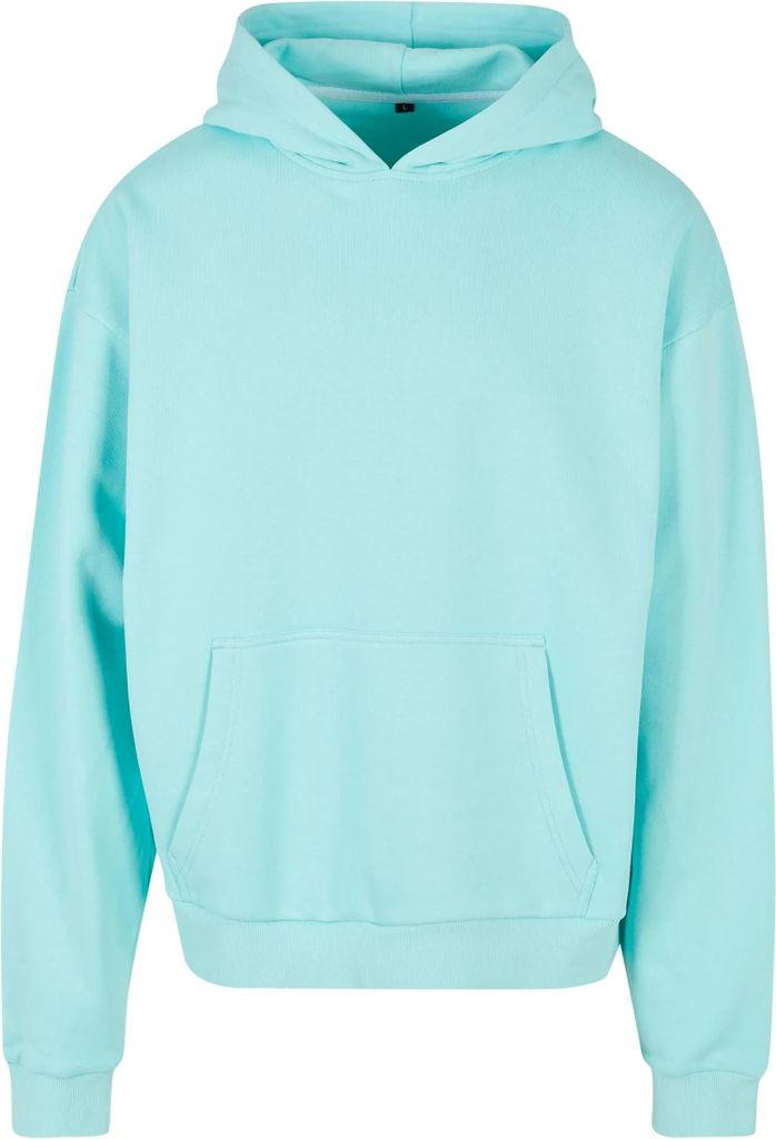 Build Your Brand BY162 | Ultra Heavy Baumwolle Box Herren Hoody - Kapuzenpullover - Farbe: Beryl Blue - Größe: M