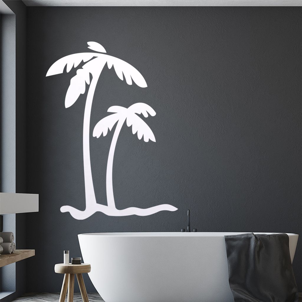 Palmen Wandtattoo in 6 Größen - Wandaufkleber Wall Sticker - Dekoration, Küche, Wohnzimmer, Schlafzimmer, Badezimmer