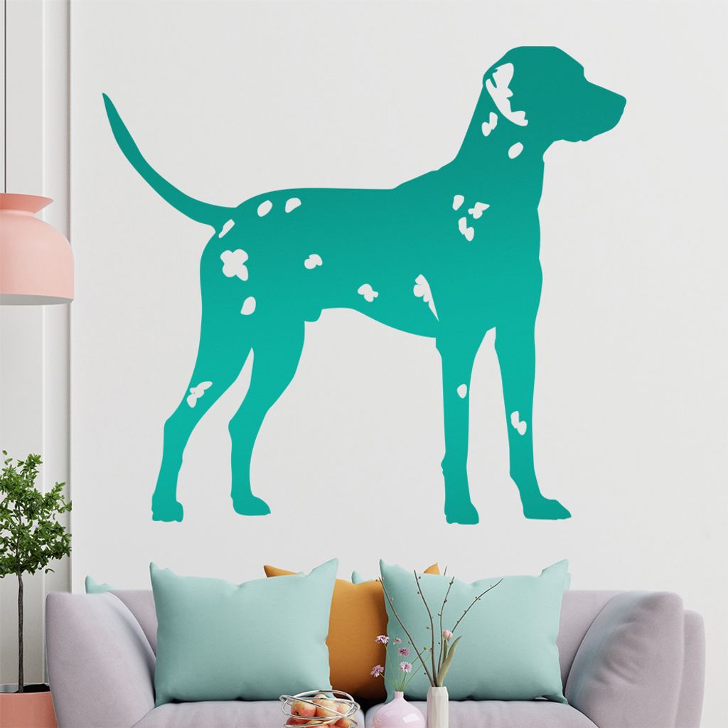KIWISTAR Dalmatiner Silhouette Wandtattoo in 6 Größen - Wandaufkleber Wall Sticker - Dekoration, Küche, Wohnzimmer, Schlafzimmer, Badezimmer