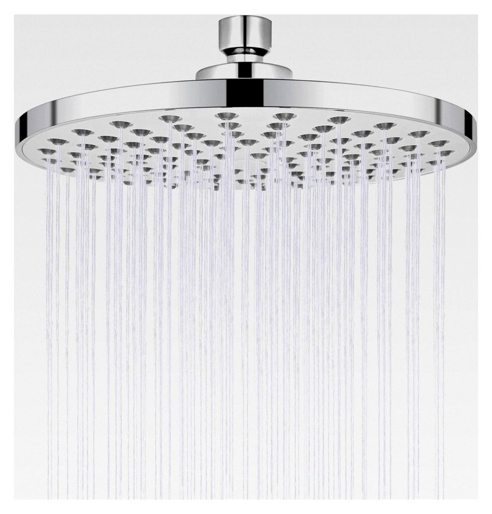 Regendusche, 20,3 cm runder Duschkopf, wassersparend, 360° verstellbar mit 123 Anti-Kalk-Düsen, auslaufsicher und rostfrei