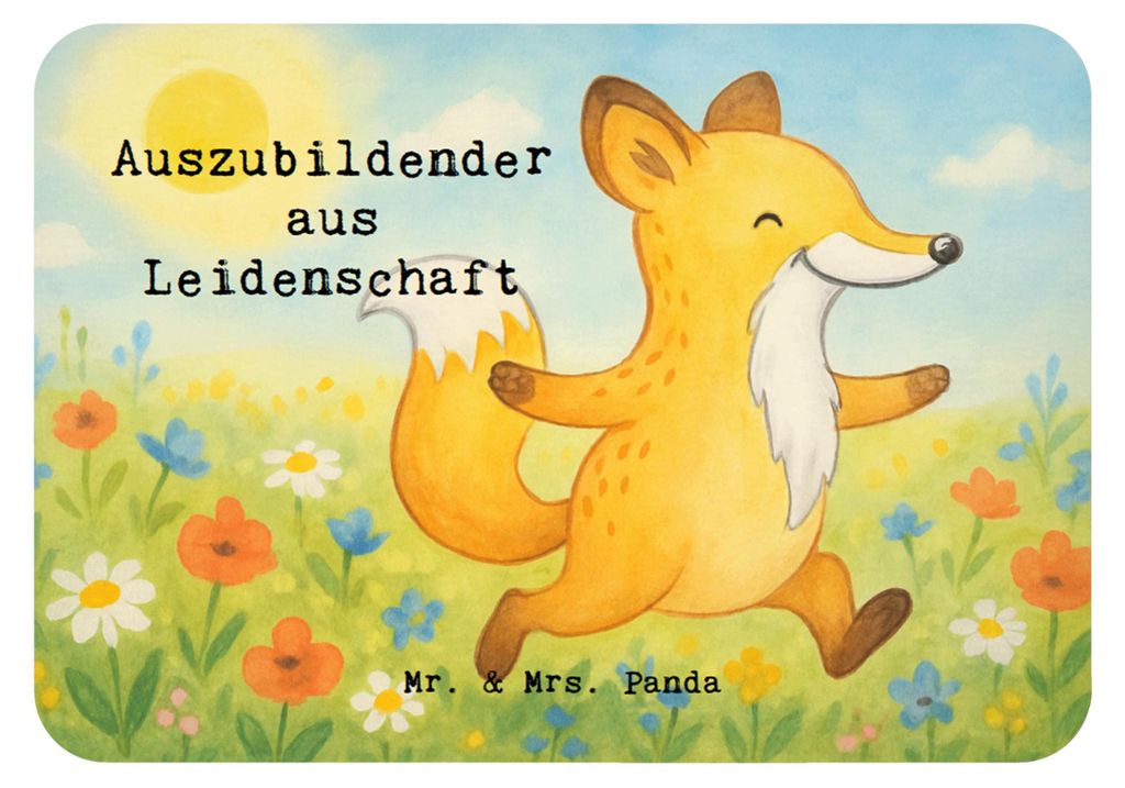 Mr. & Mrs. Panda magnet Auszubildender Leidenschaft Design - Weiß - Geschenk, Azubi, zettelhalter, Kühlschrankmagnet, whiteboardmagnet, haftmagne...